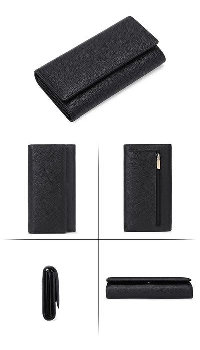 Cartera Larga de Cuero Genuino para Mujer - Diseño Europeo Premium - Image 18