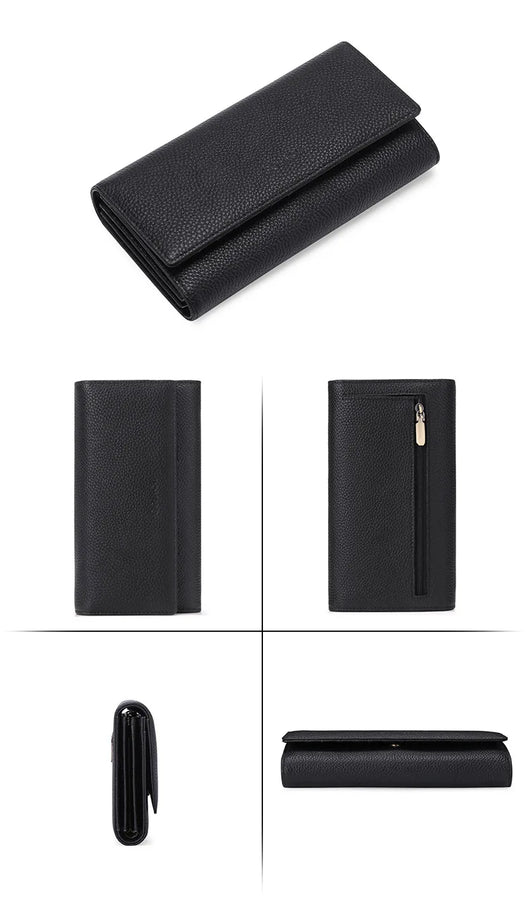 Cartera Larga de Cuero Genuino para Mujer - Diseño Europeo Premium - Image 18