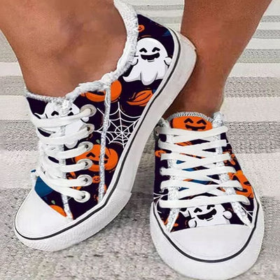 Zapatillas Bajas Halloween Calabaza Cabeza de Fantasma Impresión 3D - Image 7