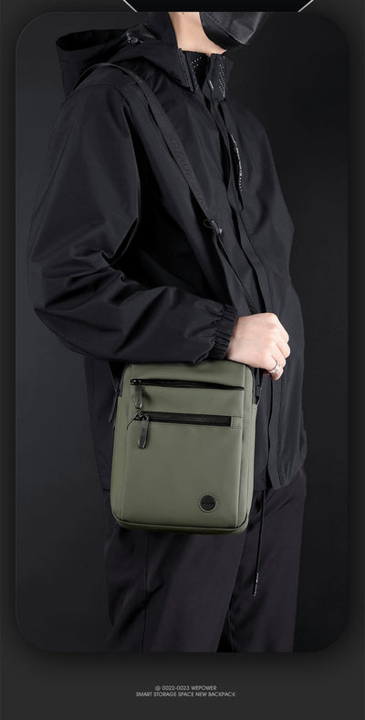 Bolsa Bandolera Impermeable para Hombre - Diseño Casual de Un Solo Hombro - Image 11