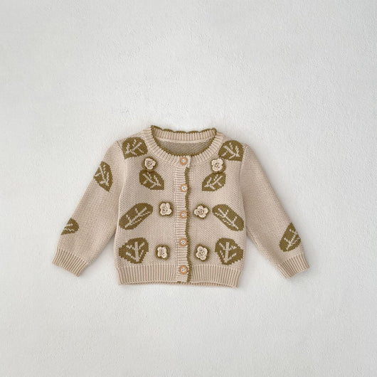 Conjunto de Dos Piezas Infantil con Diseño Hojas Jacquard - Image 6