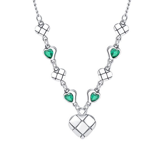 Collar Cadena Clavícula Circonio Verde Estilo Trendy Mujer - Image 8