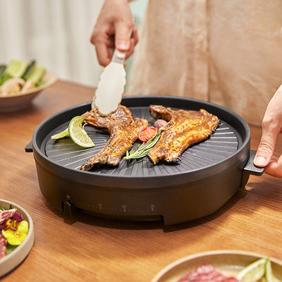 Parrilla Eléctrica Multifunción para Carnes y Frituras