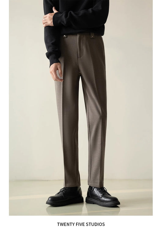 Pantalones de Vestir Casual Rectos para Hombre - Estilo Versátil - Image 12
