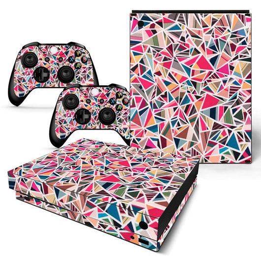 Psychedelic game console and controller stickers featuring a vibrant cannabis leaf and mushroom design. - Image 6