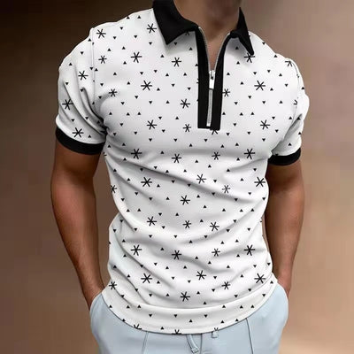 Polo Shirt Tejido Jacquard con Cierre - Camiseta Elegante para Hombre - Image 13