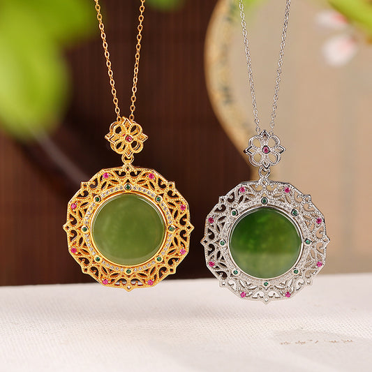 Colgante Retro Hueco Elegante con Patrón de Moda