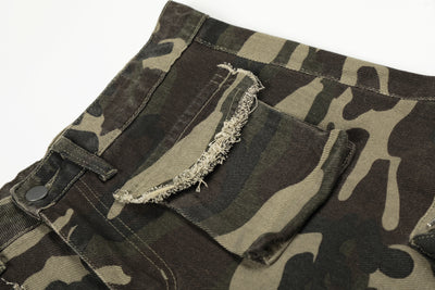 Pantalones de Trabajo Camuflaje Algodón Corte Recto para Hombre - Image 8
