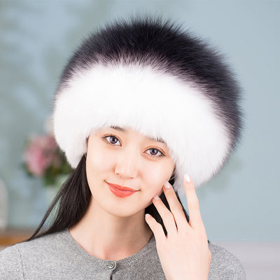 Gorro Abrigador de Piel de Zorro con Protección Auditiva para Mujer - Image 6