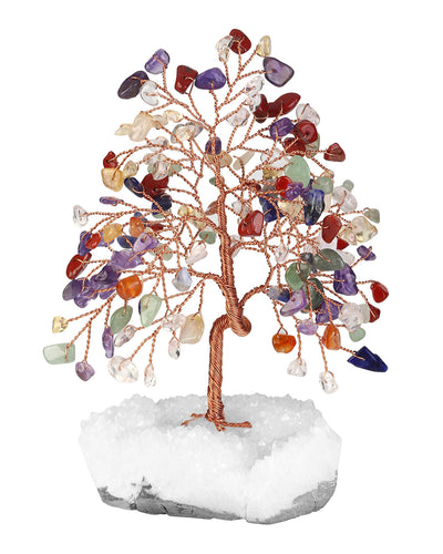 Árbol de Cristal Blanco Miniatura con Base de Grava - Adorno Decorativo - Image 24
