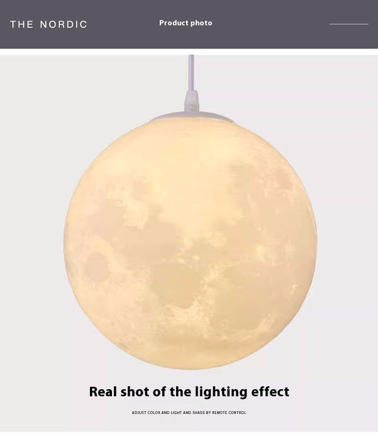 Lámpara de Techo Luna 3D - Luz Cálida para Dormitorio - Image 22