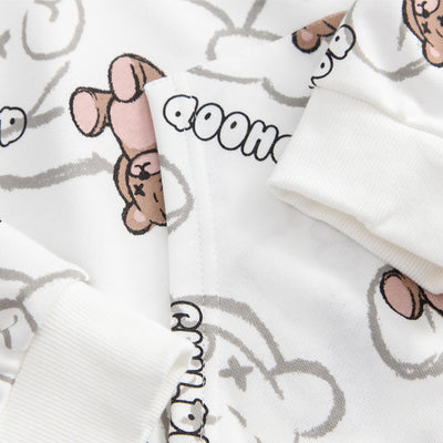 Sudadera Hoodie Estampado Oso Cartoon Hombre Tendencia Lazy Oversize - Image 10