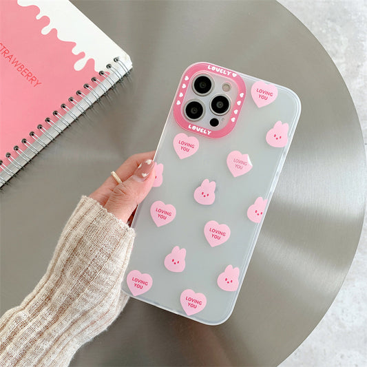 Funda para Celular Conejo Adorable con Soporte - Diseño Amor Cartoon