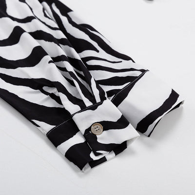 Conjunto de Blusa Rayada y Pantalón Suelto - Estilo Profesional y Cómodo - Image 13