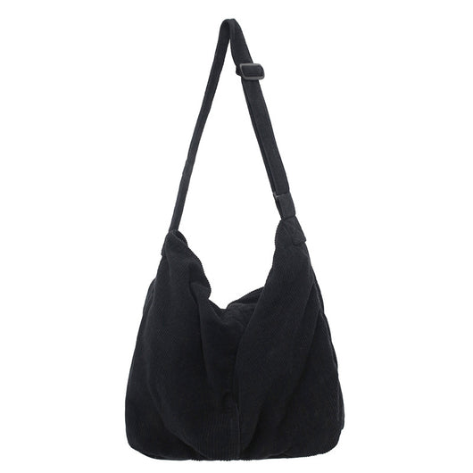 Bolsa Bandolera de Pana Espaciosa Minimalista y Casual - Image 6