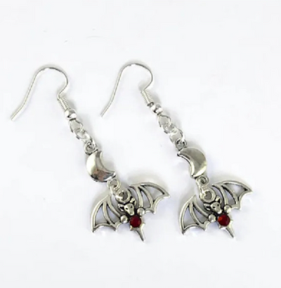 Aretes Vampiro Divertidos con Baño Electroplateado
