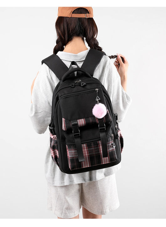 Mochila para Computadora Multicapa de Diseño Minimalista para Mujer - Image 19
