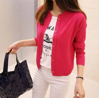 Cardigan Suelto de Punto Fino para Mujer - Blusa Base Versátil - Image 11