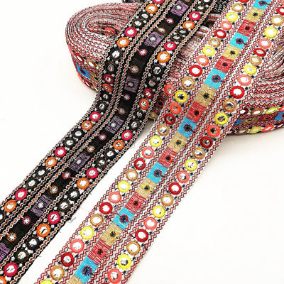 Cinta de Encaje Bordado Lente Estilo Étnico para Accesorios DIY - Image 12
