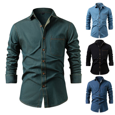 Chaqueta Casual de Algodón Puro Resistente a Arrugas para Hombre - Image 20