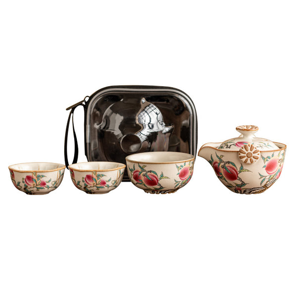 Juego de Té Viajero Horno Ru Nueve Melocotones - Image 5