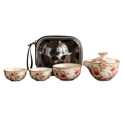 Juego de Té Viajero Horno Ru Nueve Melocotones - Image 5