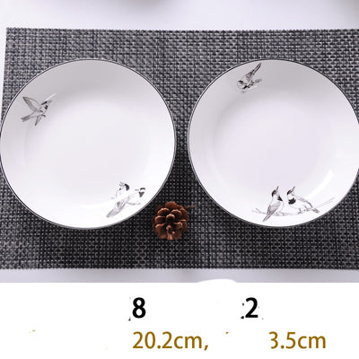 Plato Hondo de Porcelana Bone China Estilo Europeo Creativo - Image 20