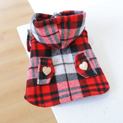 Abrigo Tipo Trench Cuadrille Rojo para Otoño e Invierno - Image 18
