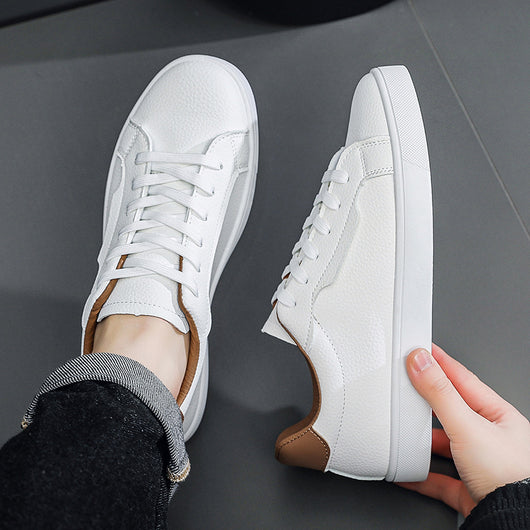 Tenis Blancos Casuales para Hombre Corte Bajo Primavera - Image 6
