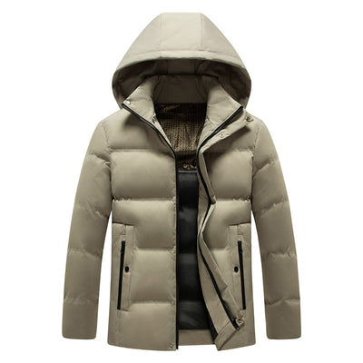 Abrigo Acolchado de Algodón para Hombre con Capucha Desmontable Forrada en Polar - Image 9