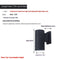 Waterproof Up and Down Spotlight, Single Black Head Golden Light 12W