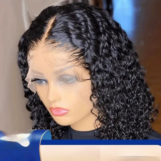 Peluca Afro Rizada Corta Volumen Natural - Cabello Rizado Completo