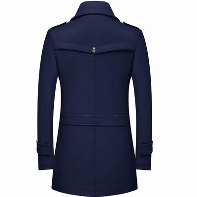 Abrigo Trinchera de Lana Gruesa para Hombre - Image 19