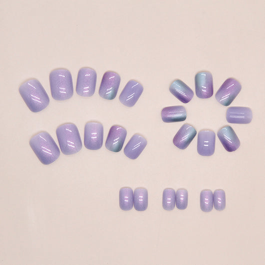 Uñas Postizas Aurora Floreciente - Manicura Corta 24 Piezas - Image 3