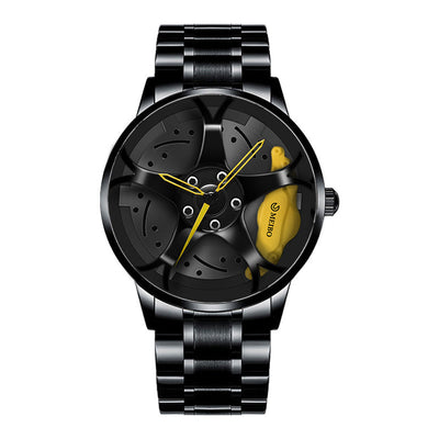Reloj de Hombre Acero Inoxidable Diseño Moderno Rueda Hub - Cuarzo Premium