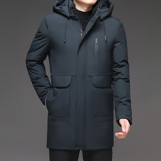 Chaqueta Acolchada de Invierno con Capucha para Hombre