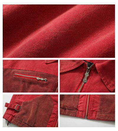 Chaqueta Patchwork de Pana Texturizada con Bolsillos y Corte Holgado - Image 8