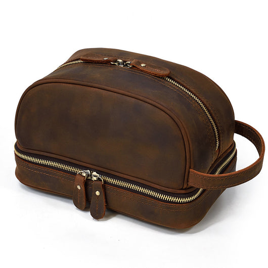 Bolso de Cuero Crazy Horse Gran Capacidad - Cartera de Mano Premium - Image 69
