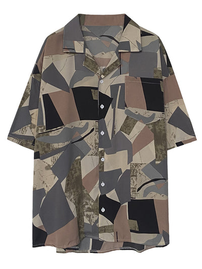 Camisa Suelta de Manga Corta para Hombre - Tela Ligera - Image 3