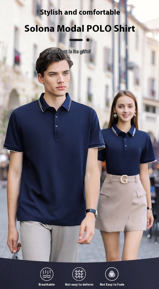 Polo Solona Modal Ligero de Verano con Solapa Clásica - Image 14