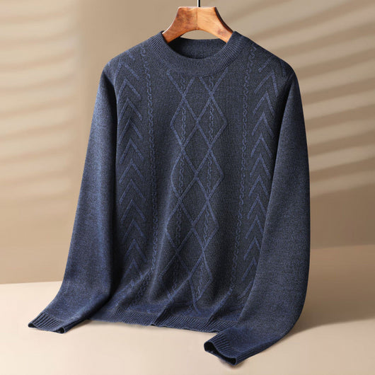 Suéter de Terciopelo Grueso para Hombre - Cuello Redondo Invierno - Image 4