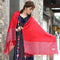 Dual-Use Ethnic Cashmere Foulard with Jacquard and Tassels