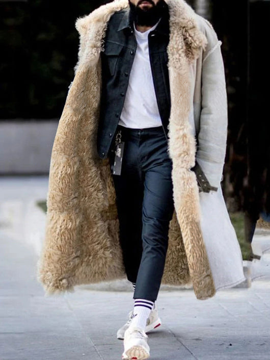 Abrigo Largo de Invierno en Terciopelo Grueso con Solapa - Máximo Abrigo - Image 11