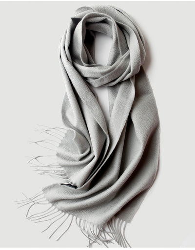 Bufanda de Cachemira Pura Colores Sólidos para Otoño e Invierno - Image 50