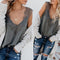 Blusa Suelta de Encaje sin Mangas para Mujer