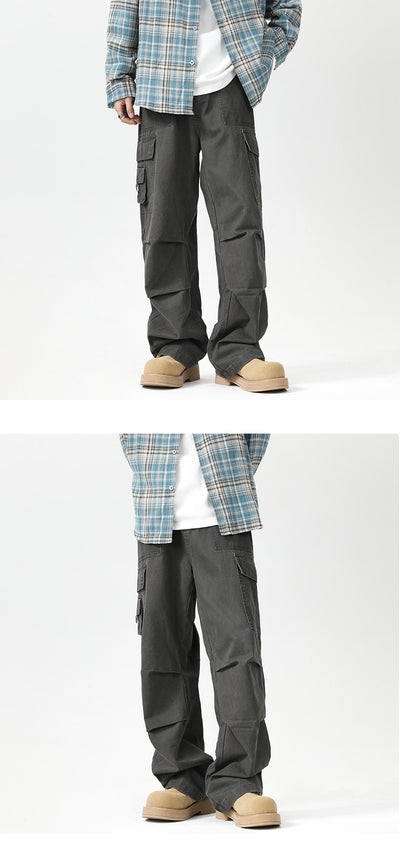 Overol Vaquero Desgastado Estilo Retro Americano para Hombre - Image 15