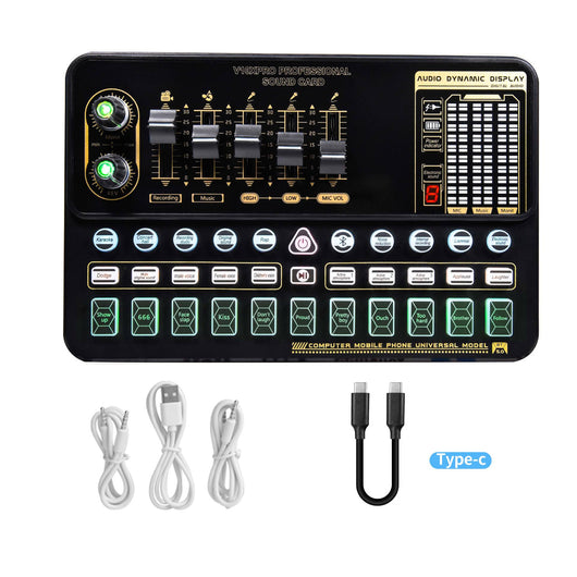 Kit de Tarjeta de Sonido para Transmisión en Vivo con Micrófono Condensador - Image 22