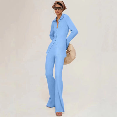 Conjunto de Cardigan y Pantalón Ancho para Otoño e Invierno - Image 8