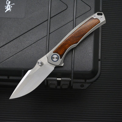 Cuchillo de Supervivencia Plegable Warhawk Acero Titanio para Camping y Outdoor - Image 5