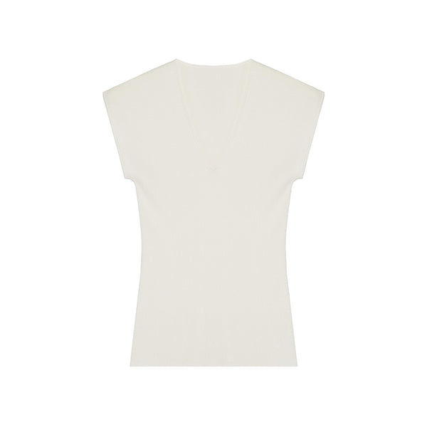 Blusa Tejida Cuello V para Mujer - Diseño Casual Versátil
